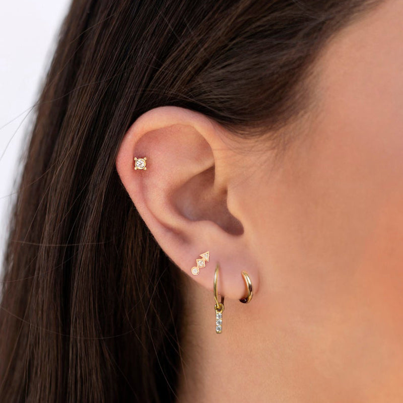 Garci Klassieke Ring Oorbellen in Sterling Zilver