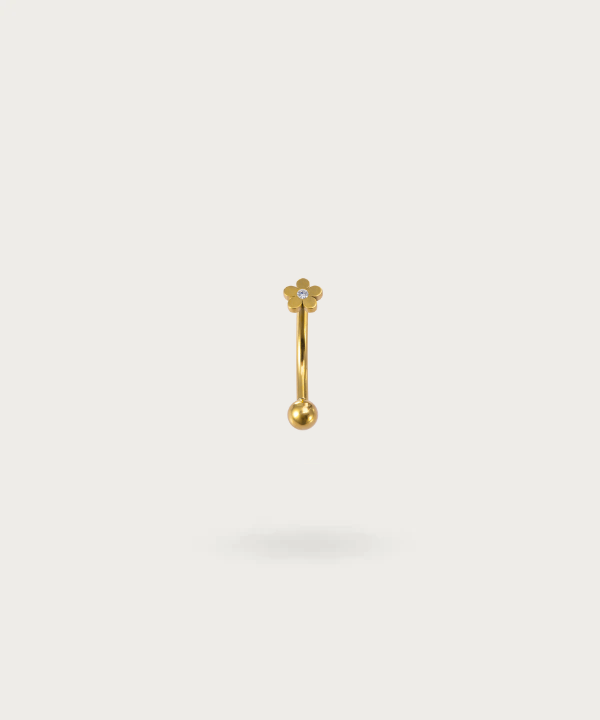 Rook Bloem Piercing verguld