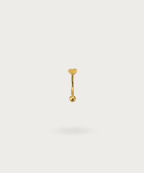 Rook Hart Piercing kleur goud