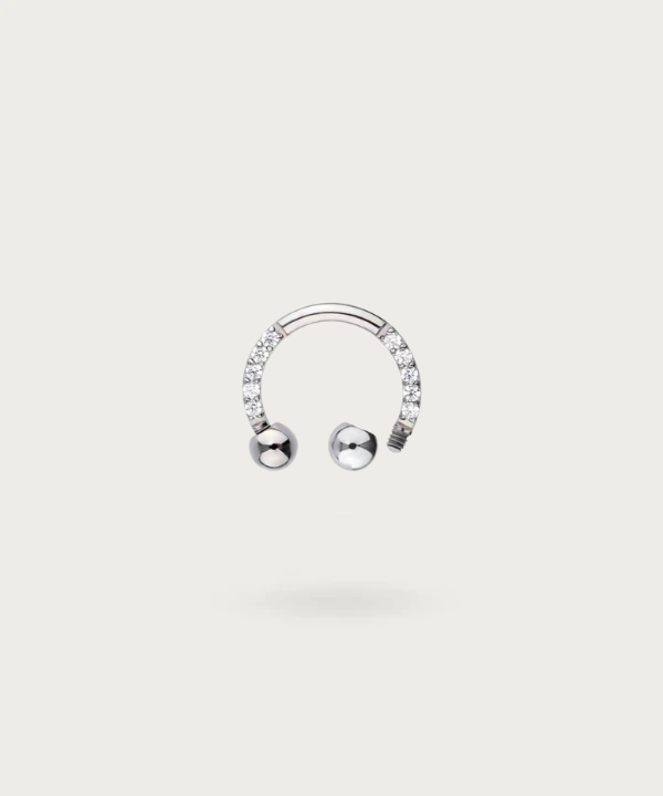 cirkelvormige halter titanium zilver daith piercing