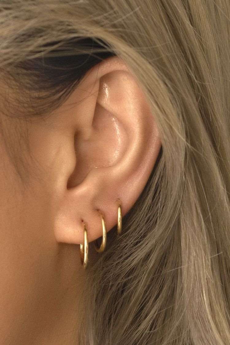 Ring Titaan Piercing in verguld Oor vrouwen