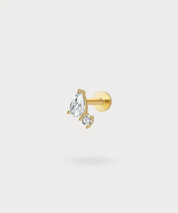 Tijdloze schittering met de Minerva traguspiercing in goud of zilver