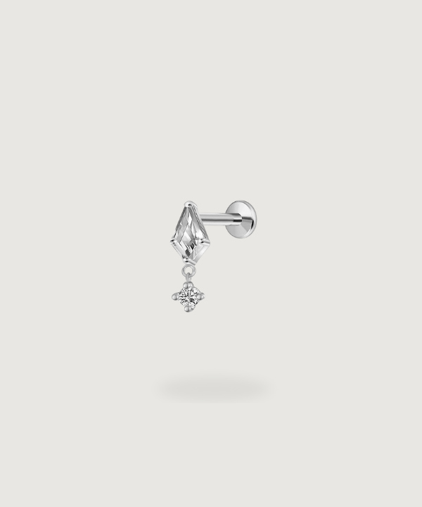 Tiana Forward Helix Piercing Titanium en zilver