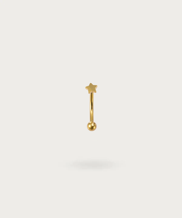 Rook Piercing Met Ster verguld