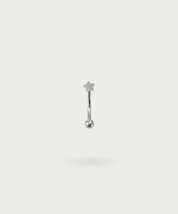 Rook Piercing Met Ster in zilveren