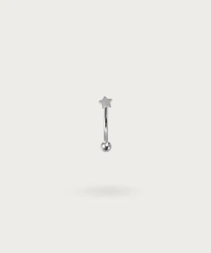 Rook Piercing Met Ster in zilveren