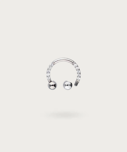 cirkelvormige halter titanium zilver daith piercing