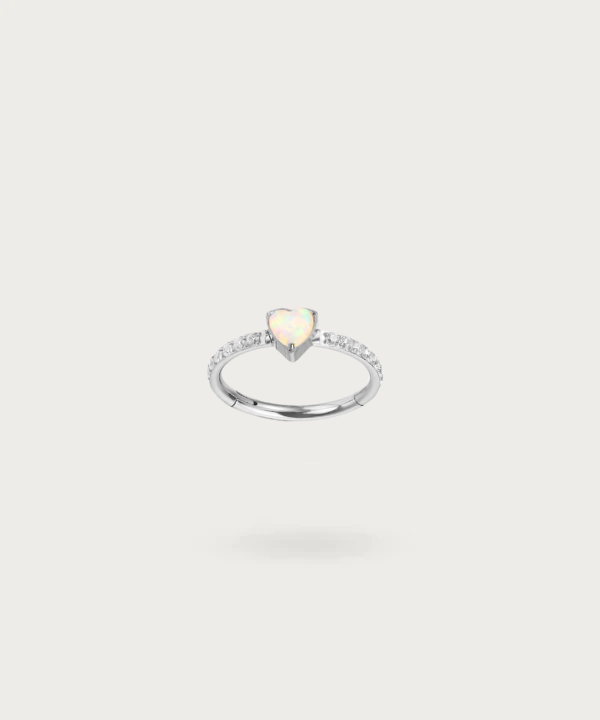 titanium clicker hart piercing voor vrouwen