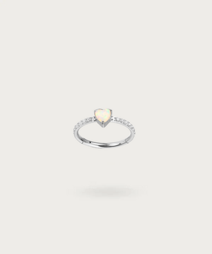 titanium clicker hart piercing voor vrouwen