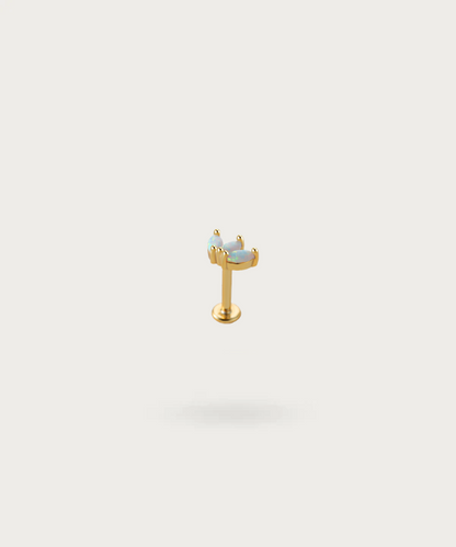 piercing goud met opaal