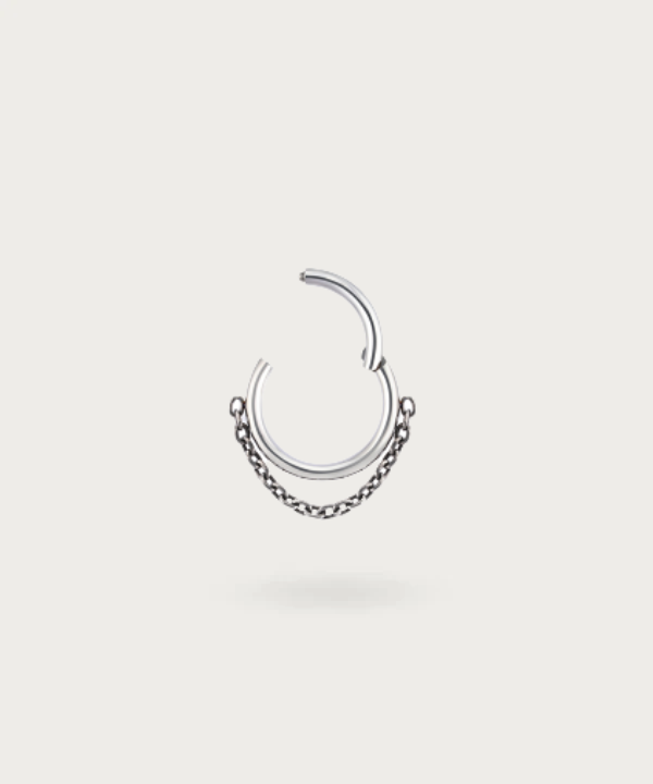 titanium rocker ring piercing