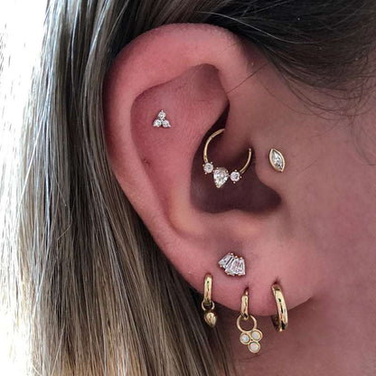 Daith Ring Piercing met Zirkonen voor vrouwen