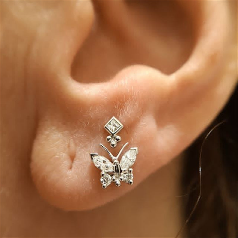 Piercing oorlel Vlinder zilver vrouwen