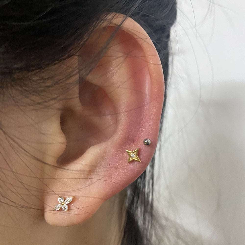 Titaan Forward Helix Piercing vrouw