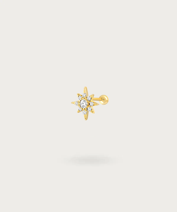 Forward Helix Solar Piercing met Zirkonen