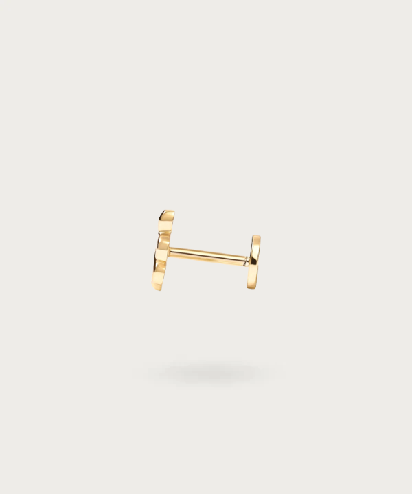 vergulde slang flat piercing goud