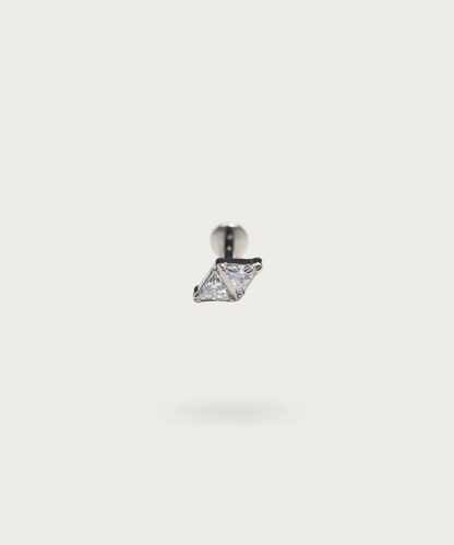 piercing labret stud titanium zilver