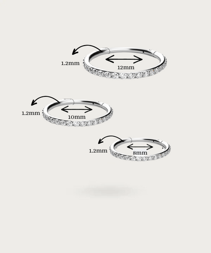 titanium piercing size guide helix